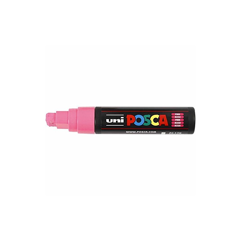 uni-ball 186328 - POSCA Marker mit extra breiter Rechteckspitze, rosa