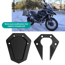 SG Store Motorcycle Kickstand Plate Pad Motorcycle Accessories Foot Side Stand Enlarger Extension CNC Aluminum Compatible with Benelli TRK 502 2017 2018