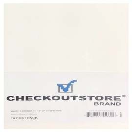 CheckOutStore (50) Cardboard Vinyl Record Jackets Cover No Hole (12" LP Records) - White (12" LP)