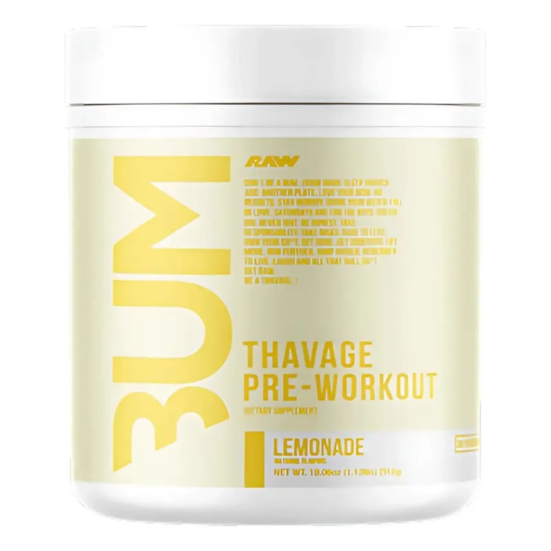Thavage Pre Entreno Suplemento Deportivo Polvo Limonada 40 Porciones CBUM