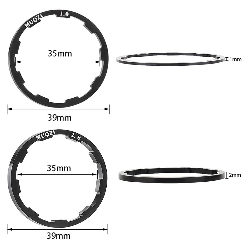 Kigauru 3pcs Bike Spacer Sprocke Spacer Aluminum Alloy 1mm /