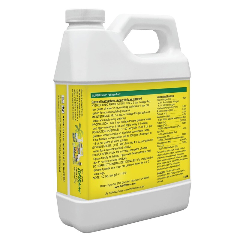 Dyna-Gro Foliage Pro Liquid Plant Fertilizer 32oz Quart for Bloom