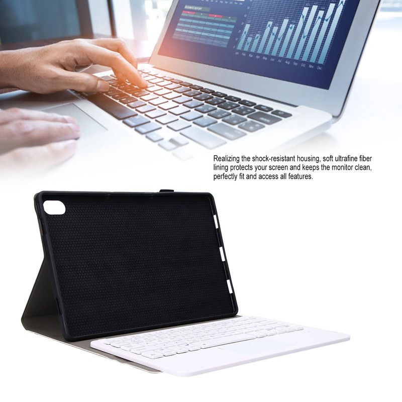 Wireless Keyboard Detachable Durable Computer Accessories with Artificial Leather CoverGold