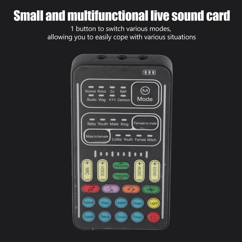 I9 Voice Changer Set Multifunction Portable Recording Mini Sound Card