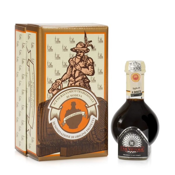 Due Vittorie Traditional 12 Year Aged Balsamic Vinegar Of Modena DOP | Aceto Balsamico di Modena Tradizionale Affinato | Balsamic Vinegars gift - Best score from The Consortium of Modena - 100ml