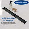 Neodrain 24-Inch Matte Black Linear Shower Drain, 2-in-1 Flat &
