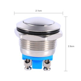 12V 3A Momentary Push Button Switch, Keenso Waterproof Car Auto Momentary Speaker Horn Push Button Metal Toggle Switch IP65 IK08 19mm