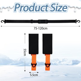 Ski Carry Strap, Skiing Skateboard Adjustable Shoulder Strap, Ski Pole Carry Strap, Multifunctional Ski Carrier Strap, Skiboard Carry Strap, Ski Shoes Carrying Strap, for Outdoor Ski Equipment