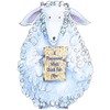 Designer Greetings Die Cut Lamb Holding Matzah Juvenile Passover Card