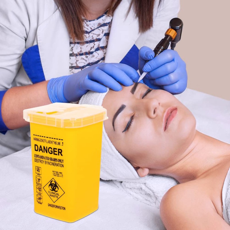 Beavorty Plastic Sharps Disposal Container: 4Pc Needle Disposal Container Small