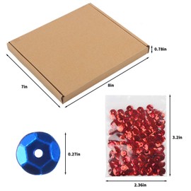 CCINEE 16000PCS Loose Sequins,Bulk 24 Assorted Color Rainbow Round Cup Sequins for Sewing Craft Nails Decorations,6MM