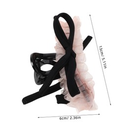 Baluue 2pcs Mesh Hair Claw Clips Lightweight Bow Tulle Hair Holders with Strong Grip for Women Barrettes for Quick Styling and All Day Comfort for Spring Summer Tea Parties