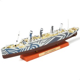 SEBUNAS 1/1250 HMT Olympic Cruise Ship Model Classic Alloy Metal Diecast Boat Model Legendary British Cruise con expositor de grano de madera Adecuado para colección o regalo para adultos