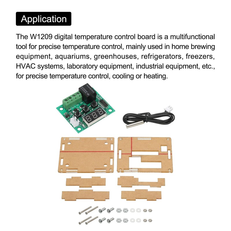 sourcing map 2 Pack XH-W1209 10A DC 12V Digital LED
