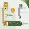 Moquin Brushed Gold Square Front Door Handle Set, Heavy Duty