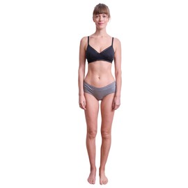 Vertbaudet Pack of 2 Maternity Bras with Organic Cotton Black 75C, black