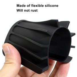 Coufce Self Draining Soap Holder Premium Silicone Soap Dish for Shower, Bathroom, Kitchen Waterfall Design Drains Water Efficiently, Extends Soap Life Easy to Clean and Maintain(Black)