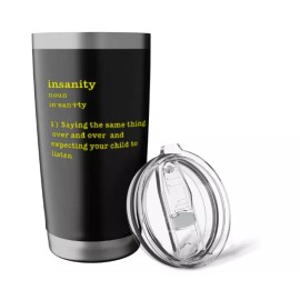 Unbranded Insanity Definition Children Stainless Steel Insulated Tumbler 20oz Ships FREE