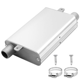 PWGHWG 24 mm Exhaust Hose Silencer, Stainless Steel Auxiliary Heating Silencer, Parking Heating Silencer Set, Auxiliary Heater, Exhaust Silencer for Diesel Heating, Car Exhaust System
