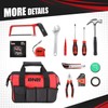 DNA MOTORING 19-Piece Red Tool Set - Portable Household Hand