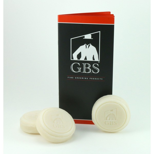 G.B.S 97% All Natural Shave Soap Set for Men, Cedar & Pine, Sandalwood, Bay Rum, Pack of 3
