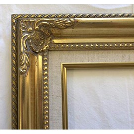 TP Picture Frame- Classic Gold Ornate with Linen Liner- Antique Style, Baroque, Vintage Look (20x24)