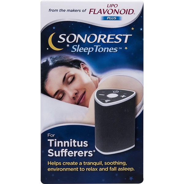 Sonorest Sleep Tones | Sound Machine for Tinnitus Sufferers | Pink, Brown and White Noise | Creates Relaxing Environment to Mask Ear Ringing | Portable for Convenient Use