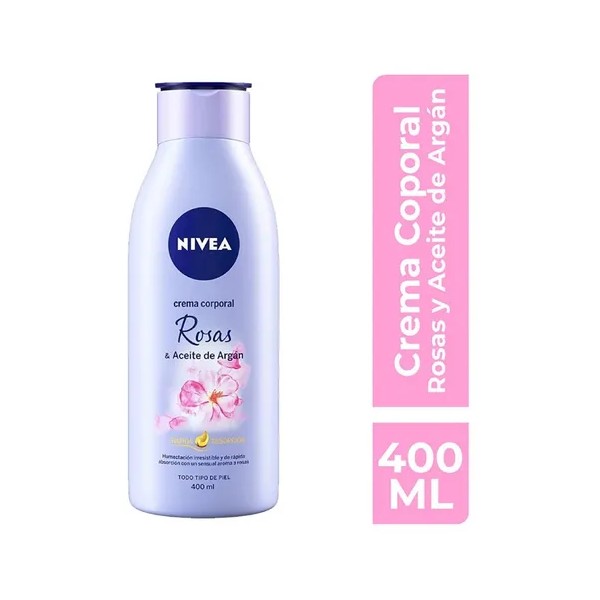 Crema Corporal Humectante NIVEA Senses Rosas Y Árgan 400 ml