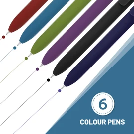 Ddaowanx Gel Pens, 6 Pcs 0.5mm Quick Dry Fine Point Smooth Writing Pens, Cute Office School Supplies Gifts for Women (6Pcs-Vintage Colors)