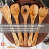 12-Inch Olive Wood Cooking Tools – 5-Piece Wooden Kitchen Utensils