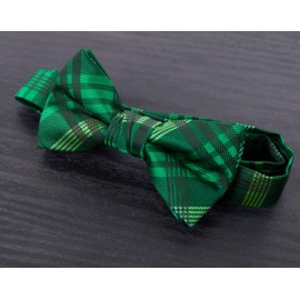 Spring Notion Boy's Plaid Woven Bow Tie Green Small