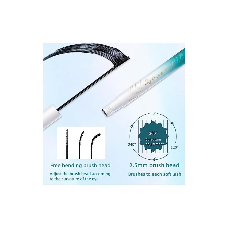 Ultra Fine Brush Black Mascara, For tiny and lower eyelashes,