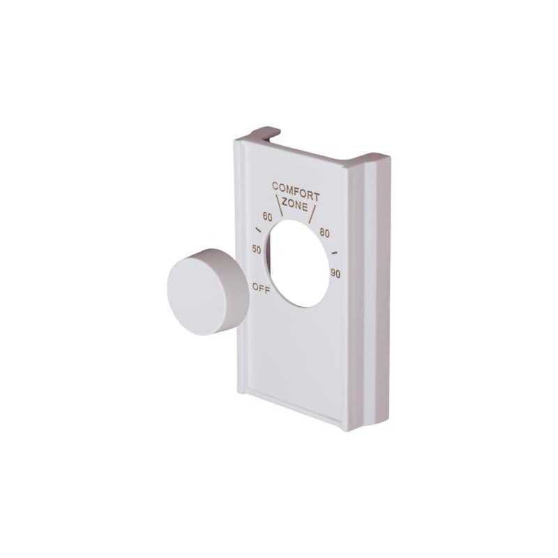 White Double Pole Line Volt Thermostat Cover with Line Volt