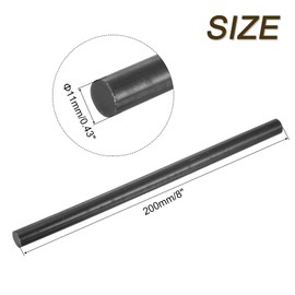 uxcell 6pcs Full Size Hot Glue Sticks for Glue Gun 0.43 inch x 8 inch Large Glue Sticks, 11 x 200mm Black