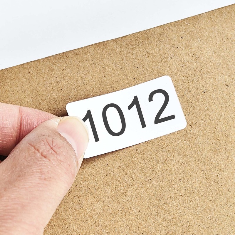 Consecutive Numbered Stickers 1001-2000, Inventory Labels 1.6 x 0.8 Inch,