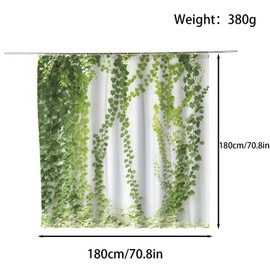 FAIRYGATE Bathroom Curtains Shower Curtain View from Summer Season in Garden Image Cloth Fabric Bathroom Decor Set with Hooks B9620