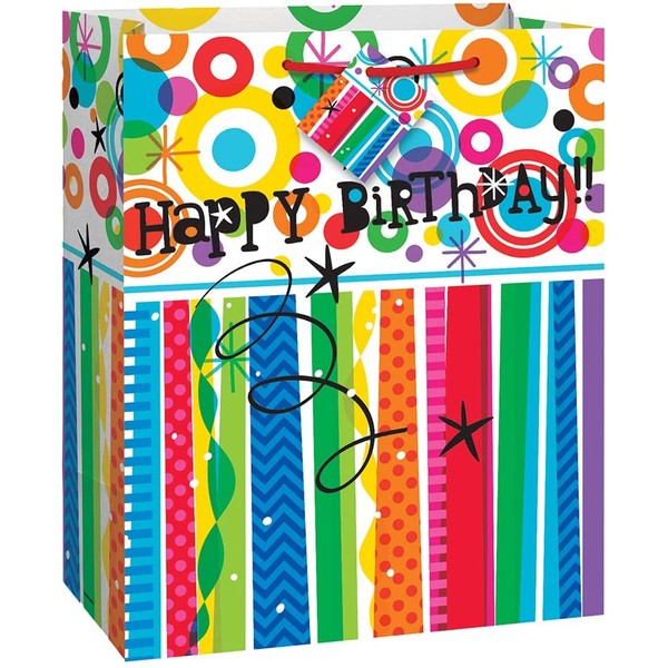 Mod Rainbow Happy Birthday Gift Bag