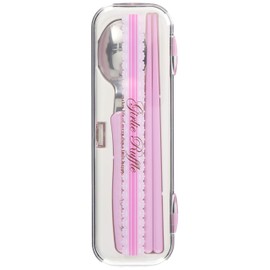 Komori Resin Twin, Girly Ruffle, Chopsticks, 7.1 inches (18 cm), Spoon 7.9 inches (17.6 cm)