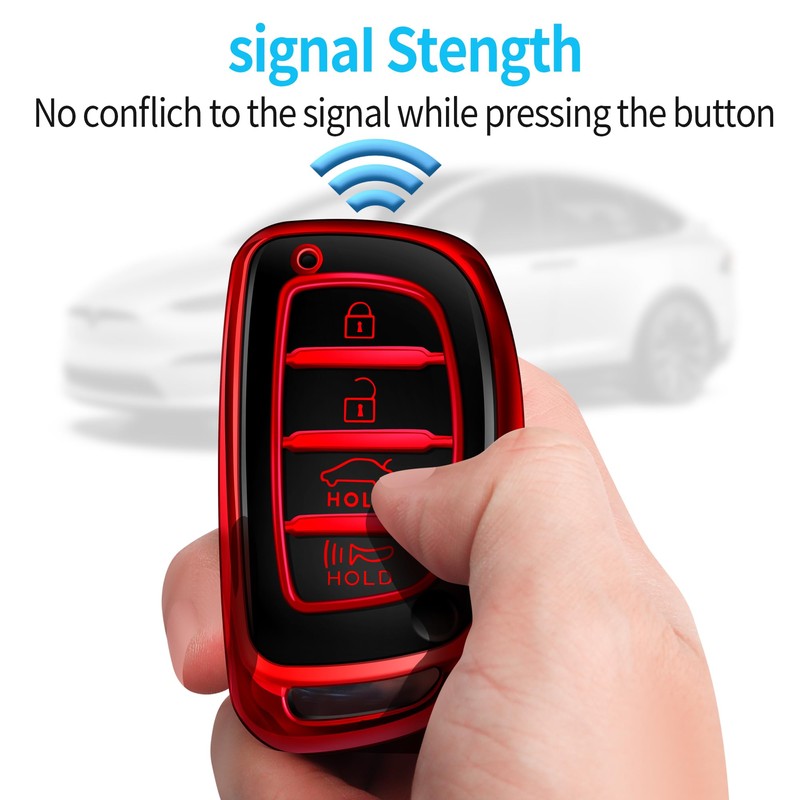 Tukellen for Hyundai Key Fob Cover Soft TPU Full Protection