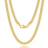 PPRLIFE Gold Necklace for Women 4.3mm Wide 14K Gold Cuban