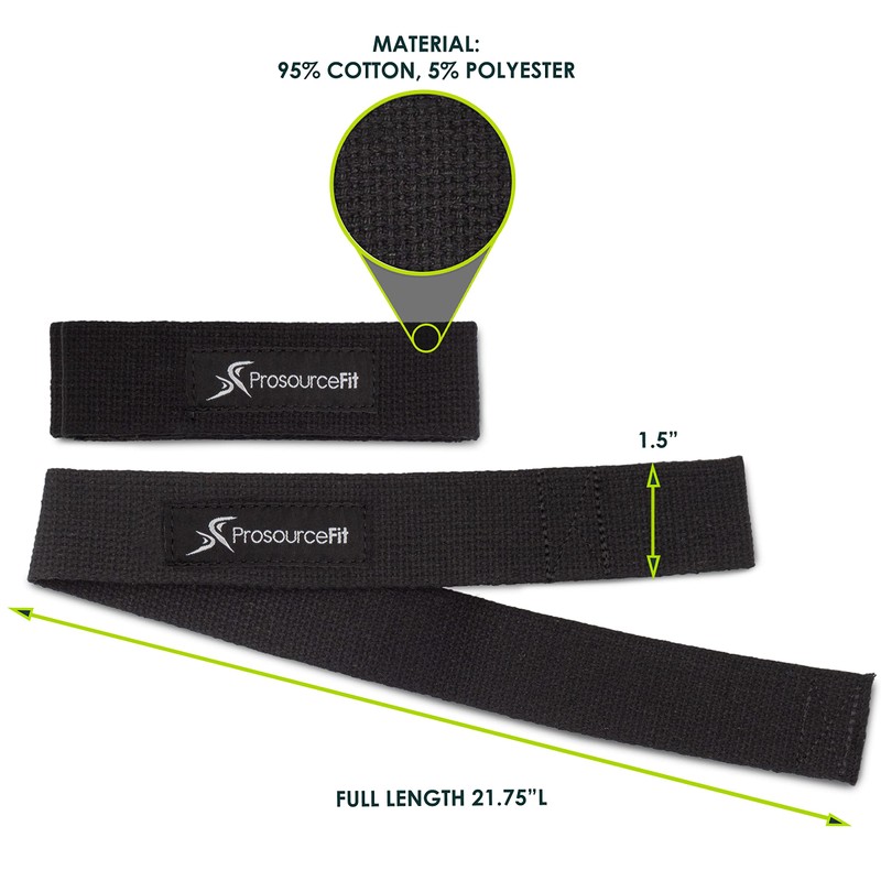 ProsourceFit Pair of Weight Lifting Straps for Men and Women,