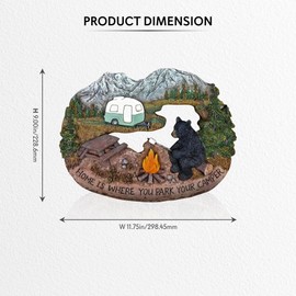 Pine Ridge Black Bear Home Decor Wall Signs, Rustic Farmhouse Plaques for Office, Indoor, Outdoor