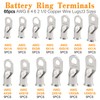 130Pcs Battery Ring Terminals Crimp Connector AWG8 4 6 2