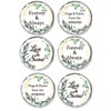 270 PCS Floral Leaves Wedding Stickers,3 Design Self Adhesive Circle