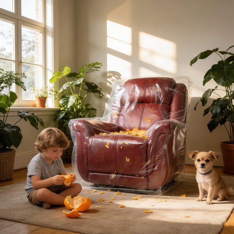 Plastic Recliner Cover Pets | Cat Dog Scratching Protector Clear
