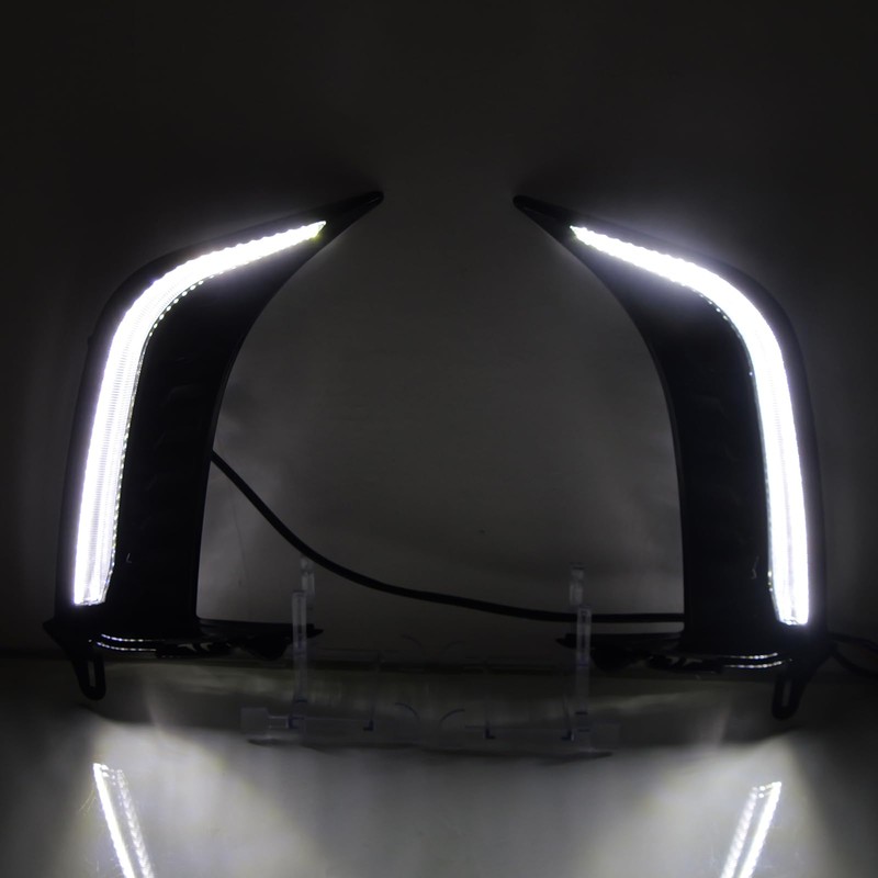 ECAHAYAKU LED Fog Light Front Bumper DRL Daytime Running With