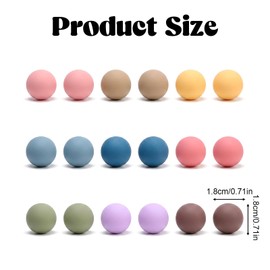 18 Pcs Fridge Magnets Mini Colorful Refrigerator Magnets Cute Matte Fridge Magnet Funny Round Locker Accessories for Whiteboard Office Home Kitchen Fridge Decorative Crafts