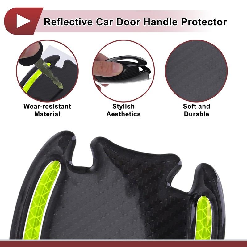 HEROFFIX 1 Set Reflective Car Door Handle Scratch Protector Anti-Scratches