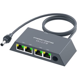 Starlink Gen3/Mini Ethernet Adapter with 4 RJ45 Ports,Multi Ports Starlink Ethernet Adapter with Wired External Network for Other Devices and Network Cable[4 Devices Networked Simultaneously]