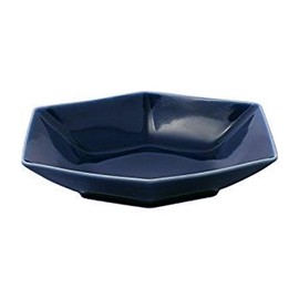 Hakusan Toki Multi-Purpose Pot, Glossy Navy, Approx. 8.5 x 7.3 x 1.8 inches (21.5 x 18.5 x 4.5 cm), Kikkou Kikkou Hasami Ware, Made in Japan
